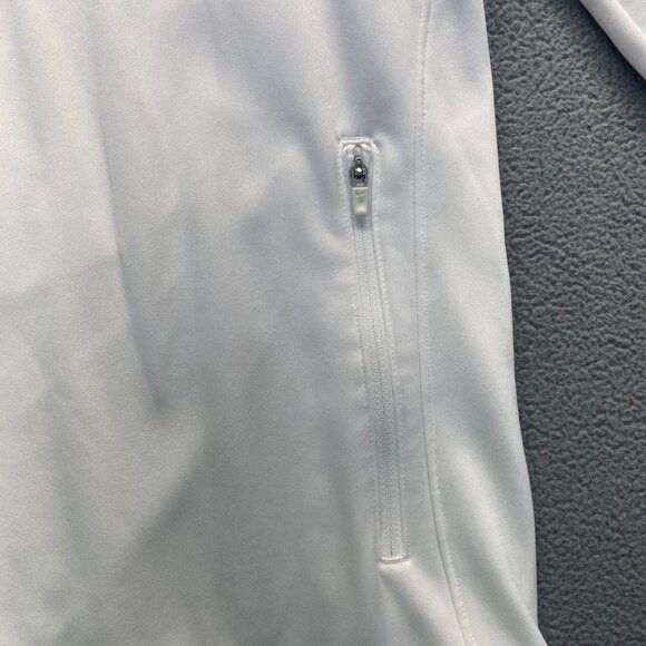 Nike Sweater Womens Large White Therma Fit Golf Half Zip Pullover Fleece Mock - Picture 12 of 14